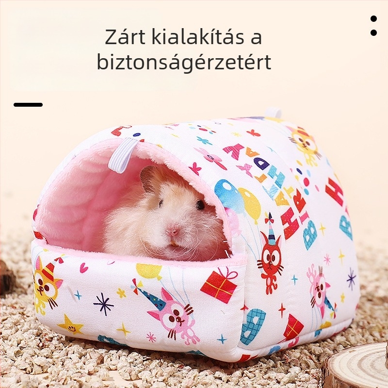 Téli meleg hörcsög fészek, kisállat függőágy és négy évszakos matrac