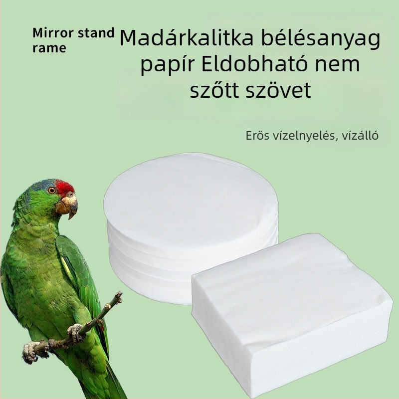 Egyszer használatos papíralátét madárketrecekhez — nedvszívó tisztító alátét papagáj számára