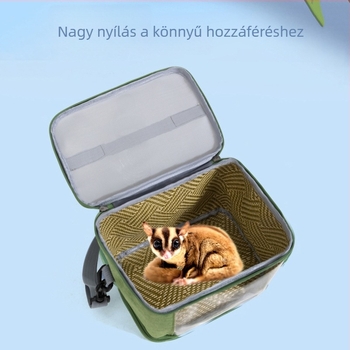 Nylonból készült kültéri kisállattáska, légáteresztő, könnyen hordozható – ideális hörcsög és tengerimalac számára