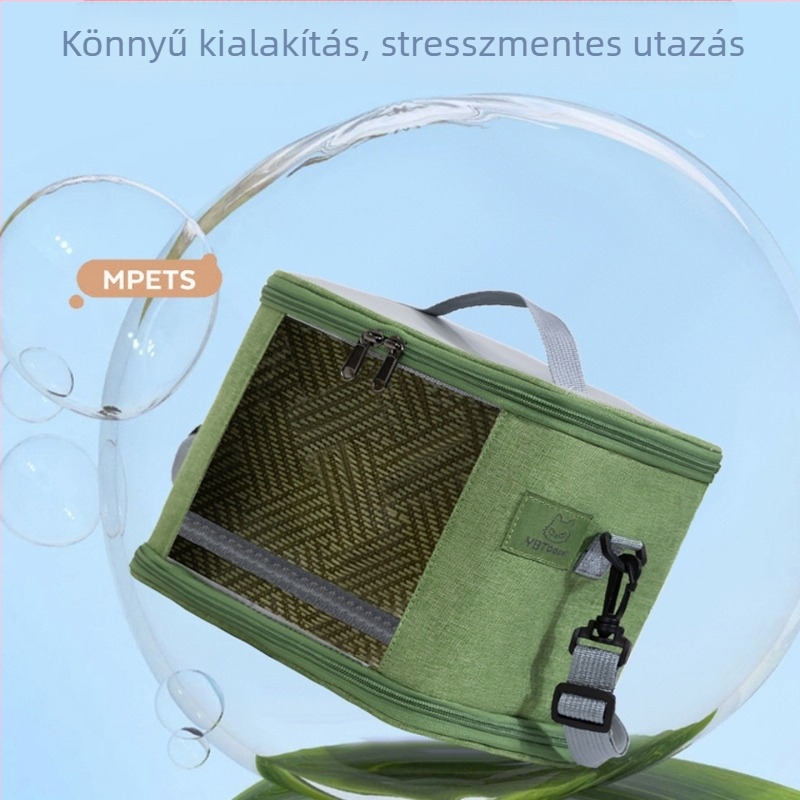 Nylonból készült kültéri kisállattáska, légáteresztő, könnyen hordozható – ideális hörcsög és tengerimalac számára