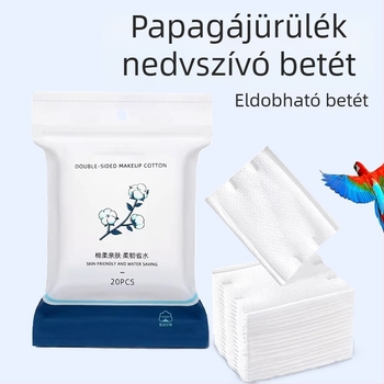 Papagáj pelenka készlet nedvszívó párnákkal kis- és középméretű papagájok számára
