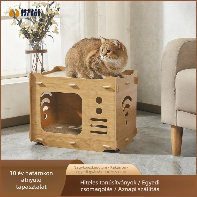 Macska karmoló tábla és fészek, macska játék, stílusos dizájn