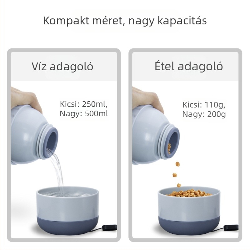 Népszerű hordozható ivópohár háziállatok számára, szilikonból készült utazó víztartó kutyáknak, kültéri használatra