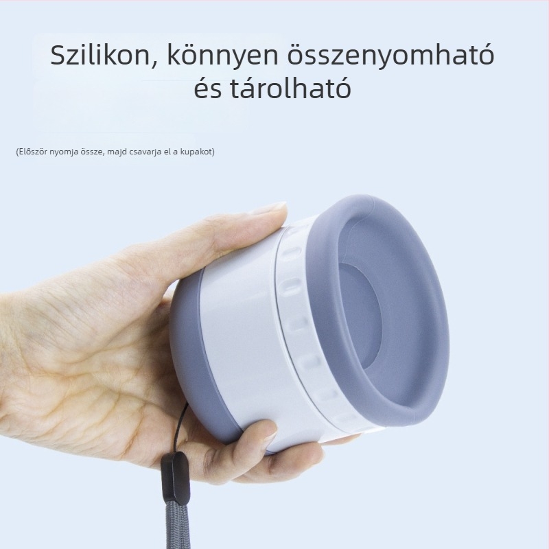 Népszerű hordozható ivópohár háziállatok számára, szilikonból készült utazó víztartó kutyáknak, kültéri használatra