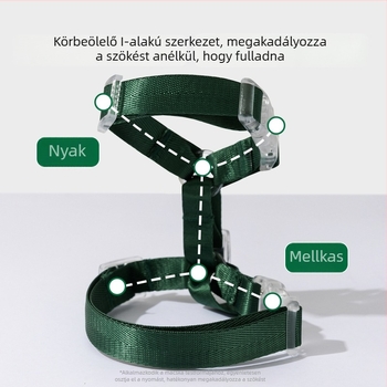 Színes, világító I-alakú anti-menekülés hám macskáknak és kutyáknak, sétához