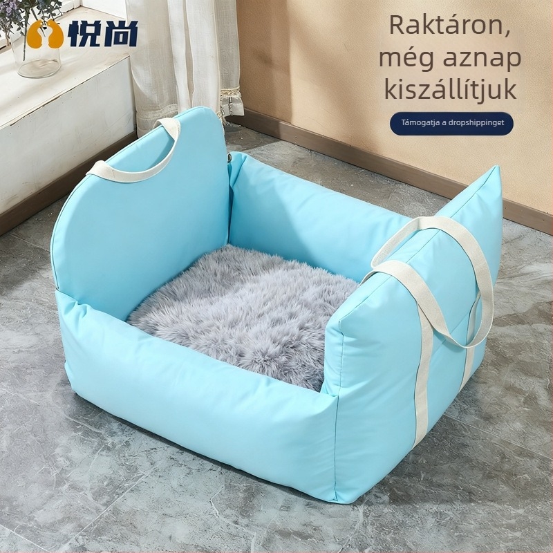 Autóba illő állatszállító táska kutyák és macskák számára, utazó autóülés, kézitáska