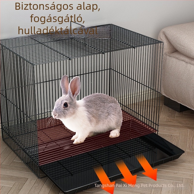 Összecsukható nyúlketrec toalett-tálcával, beltéri használatra, megfelelő tengerimalacok és törpenyulak számára