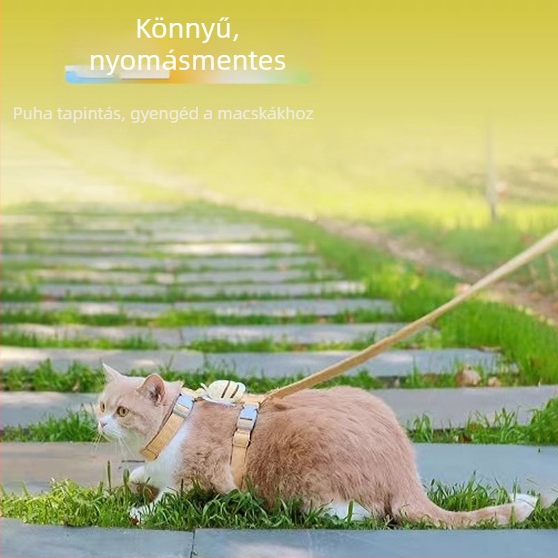 Macska anti-kiszökés póráz kültéri sétákhoz, hám-kötél