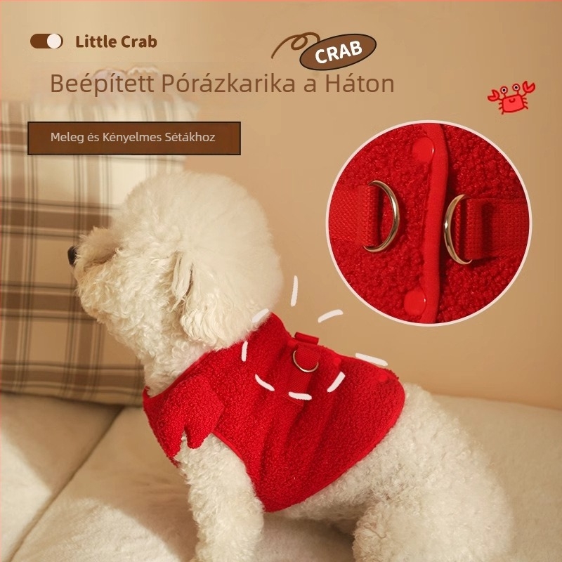 Őszi–téli kutyaruházat aprótestű ebeknek, Teddy és Bichon számára, téli ruházat háziállatok számára