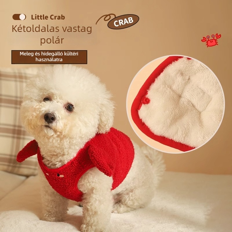 Őszi–téli kutyaruházat aprótestű ebeknek, Teddy és Bichon számára, téli ruházat háziállatok számára