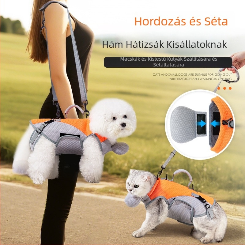 Hordozható kisállat hátizsák macskáknak és kis kutyáknak