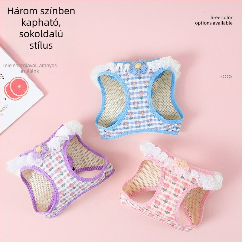 Macska póráz kitörés elleni védelem, mellény-stílusú hám
