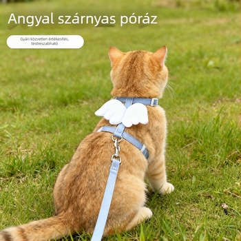 Macska hám és póráz készlet, szökésvédett, állítható
