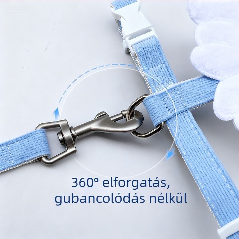 Macska hám és póráz készlet, szökésvédett, állítható