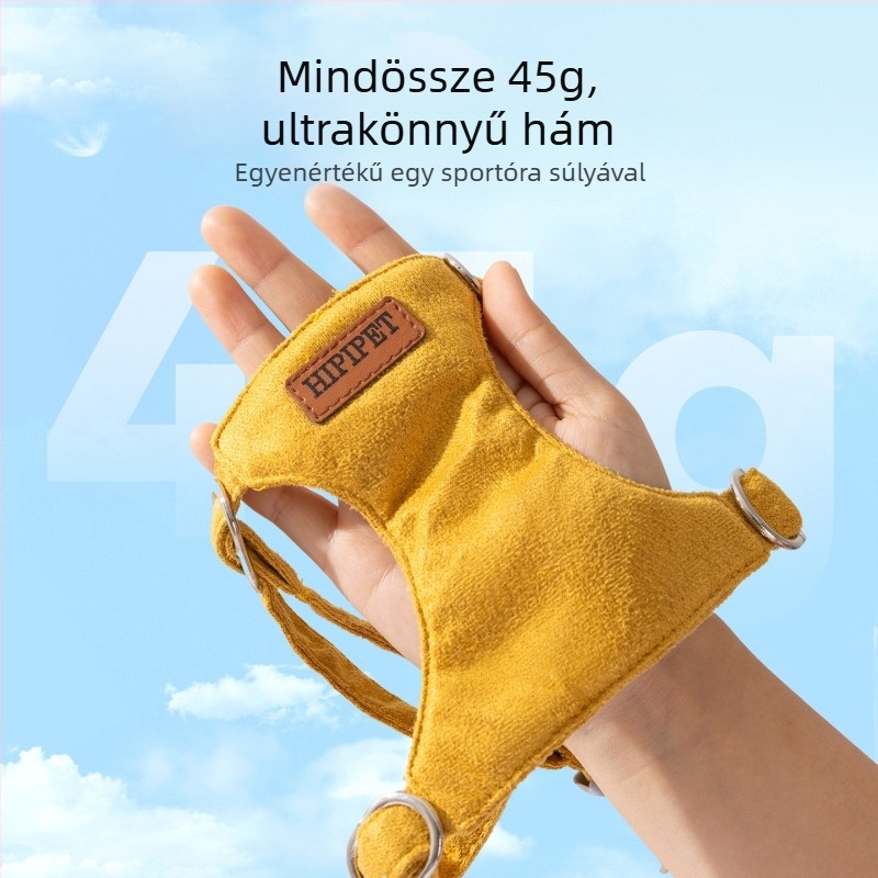 Kutyamellény és póráz velúr anyagból, egyszínű, sokoldalú, állítható, kistestű kutyáknak