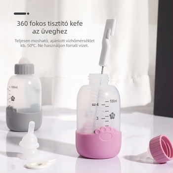 Szilikon etető cumisüveg készlet háziállatok számára, 100 ml, 5 darab