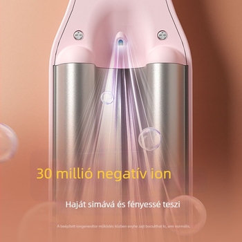 32 mm-es mély U alakú hajsütővas víz-hullám textúrával és negatív ion technológiával, hosszú távú formázás