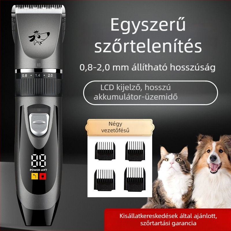Professzionális kutyaszőrnyíró nagytestű kutyáknak, erős és csendes elektromos nyíró