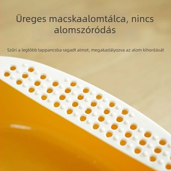 Két tónusú, kisméretű, félig zárt macskaalom-tál, magas oldalakkal, cseppálló, kölyöktől felnőtt macskáknak