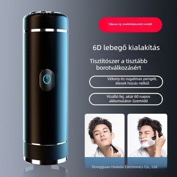 6D hordozható mini elektromos borotva forgó fejű utazáshoz tinédzsereknek