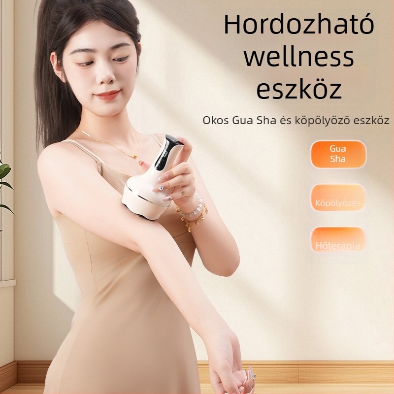 Otthoni használatra készült elektromosan melegedő meridián ecset, többsfunkciós vákuumos kupak és kaparó készülék egész testre