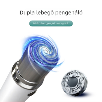 Férfiak számára forgó elektromos borotva, kompakt, USB-töltés, hordozható leválasztható fej