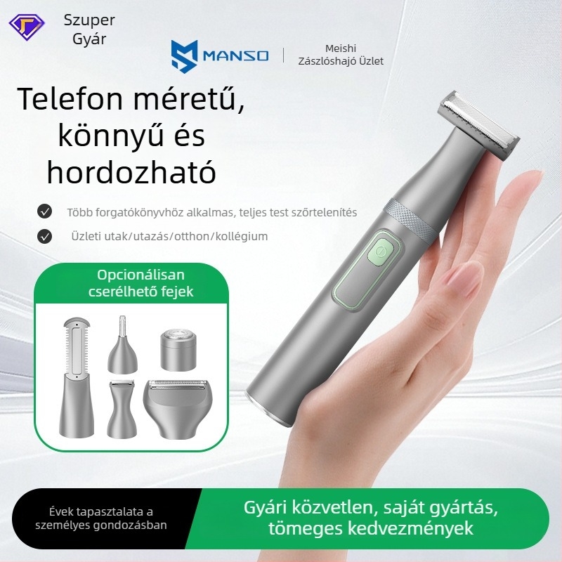 Új női elektromos testszőr-eltávolító trimmelő, kompakt, multifunkcionális a hónalj és a lábszőr eltávolítására