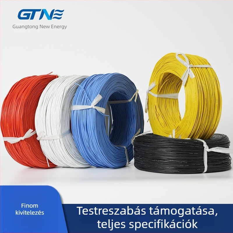 8 AWG Extra puha szilikon vezeték magas hőmérséklethez, lángálló ónzott réz, szilikon bevonattal, akkumulátor energia-tárolásához