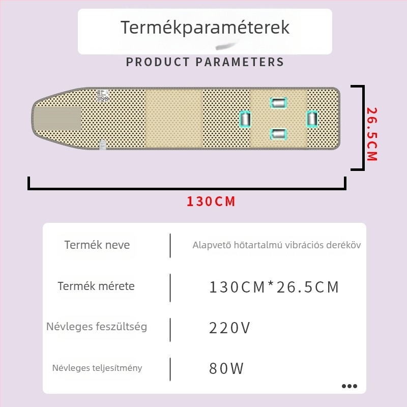 Zsírégető deréktáji öv melegítő-kompresszióval és vibrációs masszázzsal