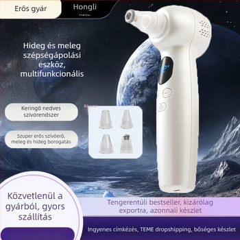 Ultrahangos feketefej leszívó készülék mélytisztításhoz és akneápoláshoz, 3 fokozat, ABS ház