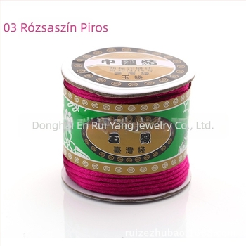 Liz Brand nylon DIY kézzel kötött kínai csomó karkötő zsinór, méretek 5-7, születési évhez kapcsolódó karkötő