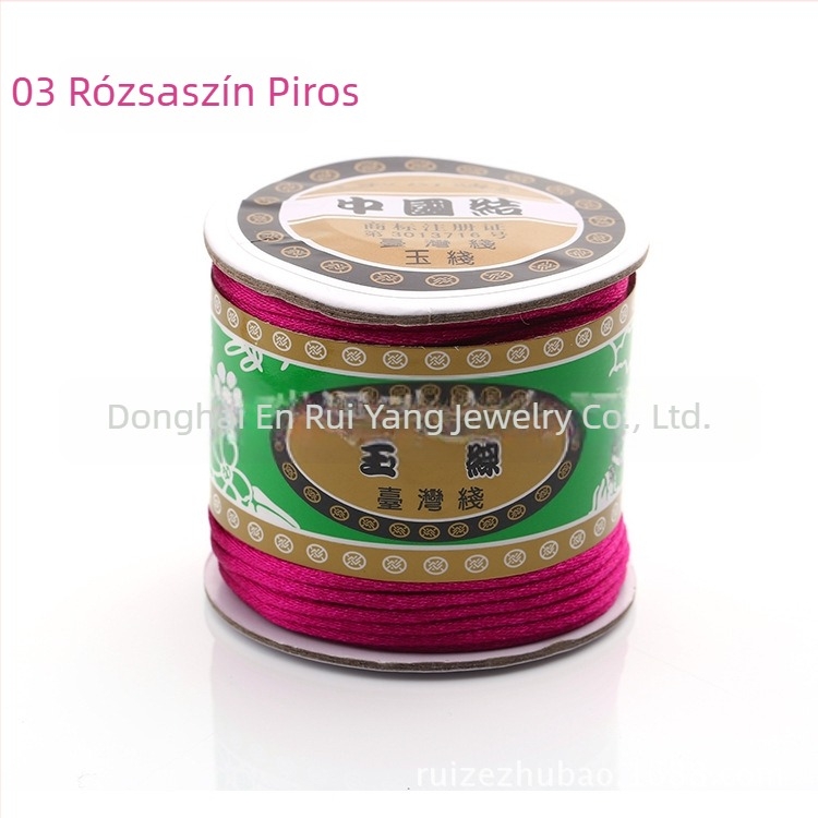 Liz Brand nylon DIY kézzel kötött kínai csomó karkötő zsinór, méretek 5-7, születési évhez kapcsolódó karkötő