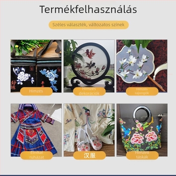 Poliészter hímzőfonal gépi hímzéshez, textíliákhoz és ruházathoz