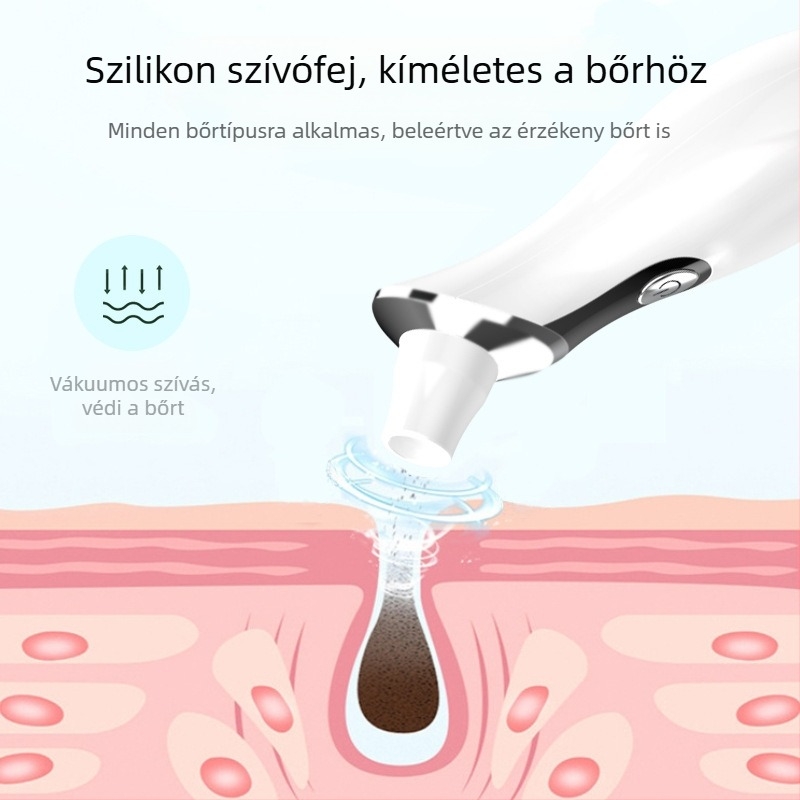 Látható arcápoló készülék mitesszerek eltávolítására, HD kijelzővel és vákuumos mélytisztítással a pórusok számára