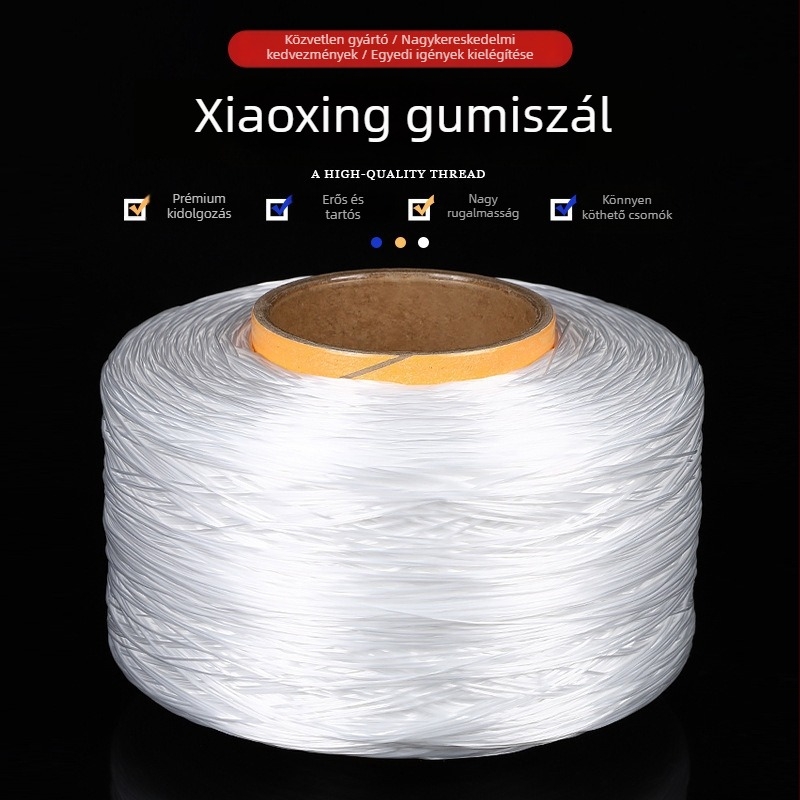 4200 m sík selyem elasztikus fonal, 2250D, nagy tekercs, spandex kristály fonal DIY-hoz