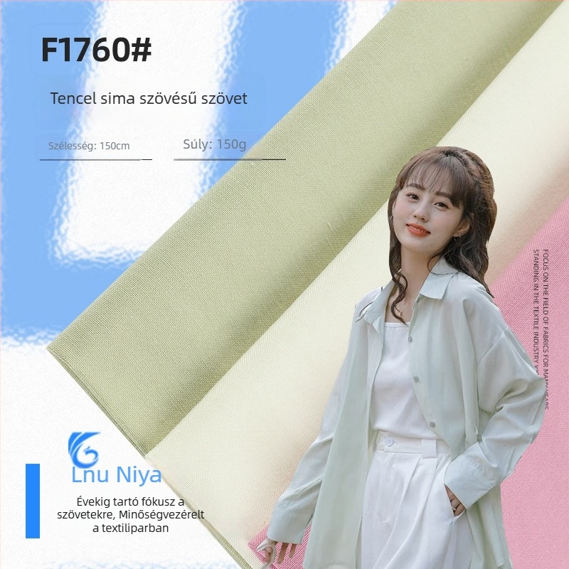 150 g síkszövésű Tencel-pamut anyag, gyűrődésmentes, nők Hanfu-ingekhez és ruhákhoz