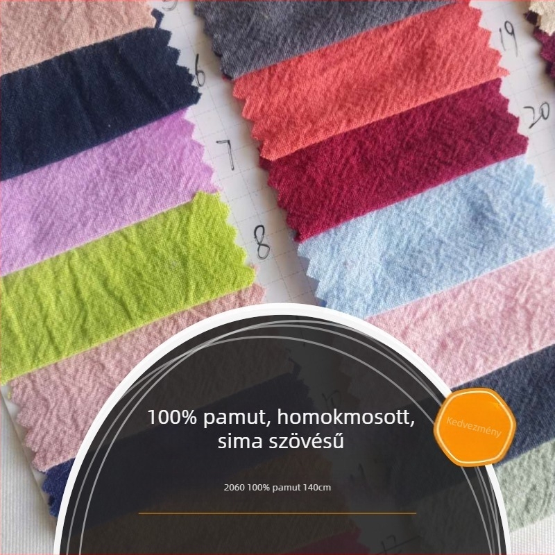 100% pamut mosott krepp szövet, szövött imitációs len, homokos mosás, geometriai nyomtatás, kínai stílusú Hanfu anyag gyerekruhákhoz