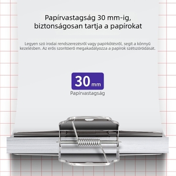 Deli 9532 Formájú fém jegyclip, ezüst színű dokumentum rendező, 3 darabos készlet, 102 mm