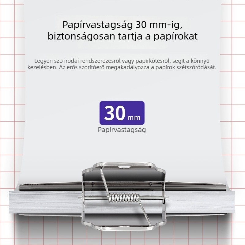 Deli 9532 Formájú fém jegyclip, ezüst színű dokumentum rendező, 3 darabos készlet, 102 mm