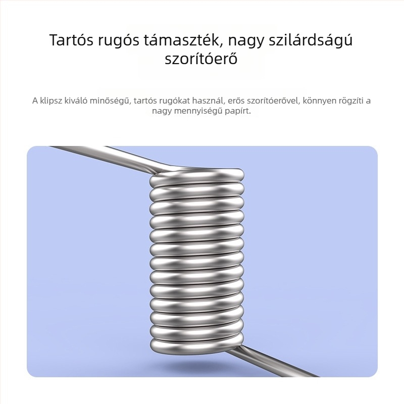 Deli 9532 Formájú fém jegyclip, ezüst színű dokumentum rendező, 3 darabos készlet, 102 mm