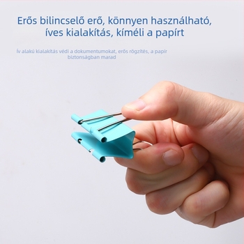 Színes fém iratklipszek hosszú farkával, dokumentumokhoz