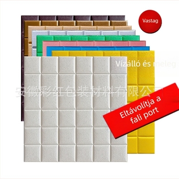 3D falikép dekoratív háttérfal téglamintával, vízálló habpanel, öntapadós tapéta, XPE hab, modern minimalist stílus