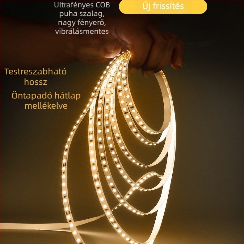 Dekoratív LED festmény öntapadós LED csíkkal, 5V USB akkumulátor doboz, kétszínű és háromszínű LED világítás