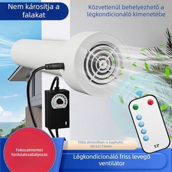 Klimaberendezés szellőztető ventillátor 75/63/50 nyílásokkal, kis hálószobába, csendes