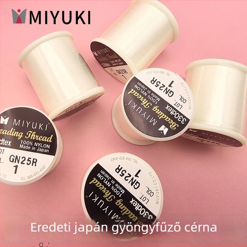 MIYUKI Nylon gyöngyszál ékszerkészítéshez, rizsszem gyöngyökhöz, DIY