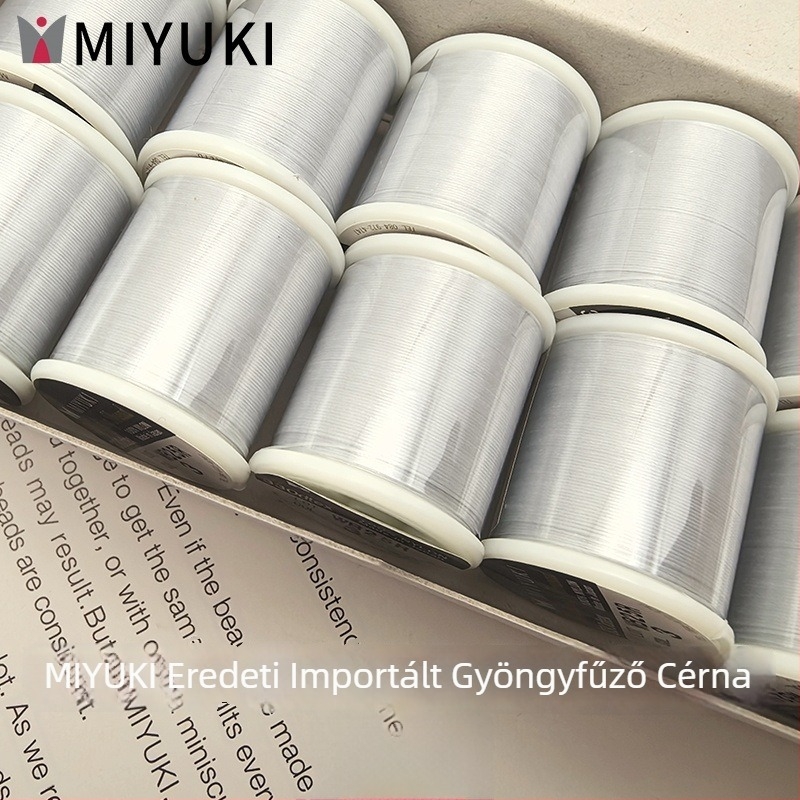 MIYUKI Nylon gyöngyszál ékszerkészítéshez, rizsszem gyöngyökhöz, DIY