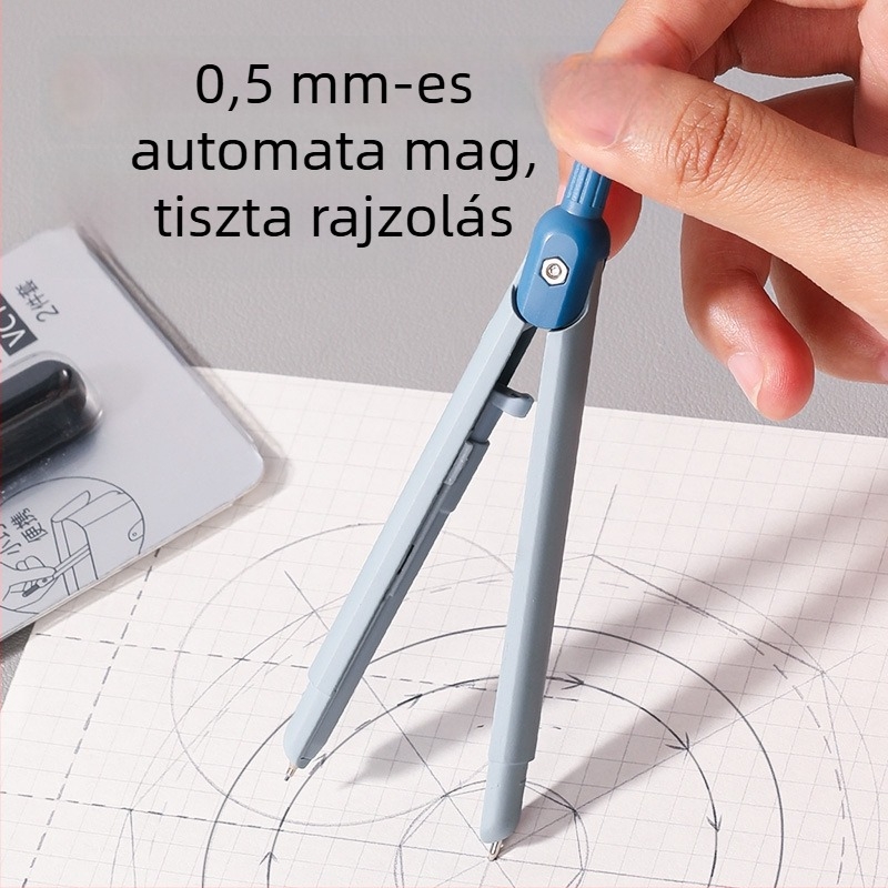 VC10 tolltípusú fém körző diákoknak, matematika és geometria oktatásához és vizsgákhoz, professzionális rajzoló körző grafitmaggal