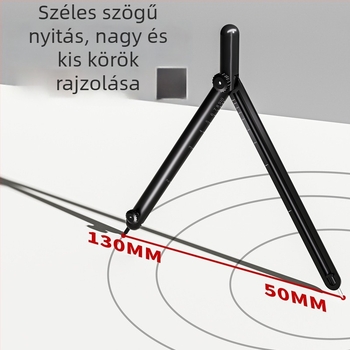  Toll alakú körző digitális kijelzővel és beépített vonalzóval, diákok számára, gyakorlati geometriai eszköz