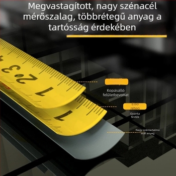 Deli 8203 acél mérőszalag 5 m – praktikus mérőeszköz rajzoláshoz és háztartási használatra