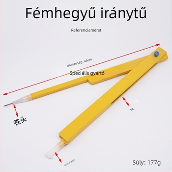 Fából készült körző krétatáblával – tanári demonstrációkhoz, rajzoláshoz és az általános iskolai matematika oktatásához, otthoni oktatás